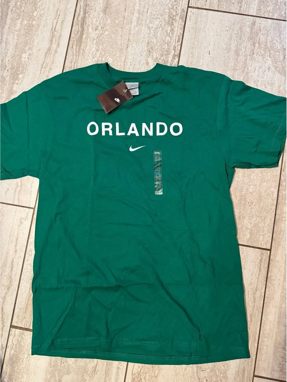 Nike Center Swoosh Orlando Florida Summer Green Sport Jordan Vintage T Shirt 479